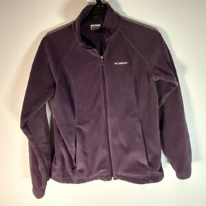 Columbia Women's Benton Springs Full Zip Fleece Jacket Size L Purple